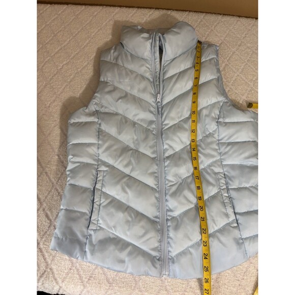 So Authentic American Heritage Light Blue Full Zip Puffer Vest Side Pockets Sz L - Picture 15 of 16